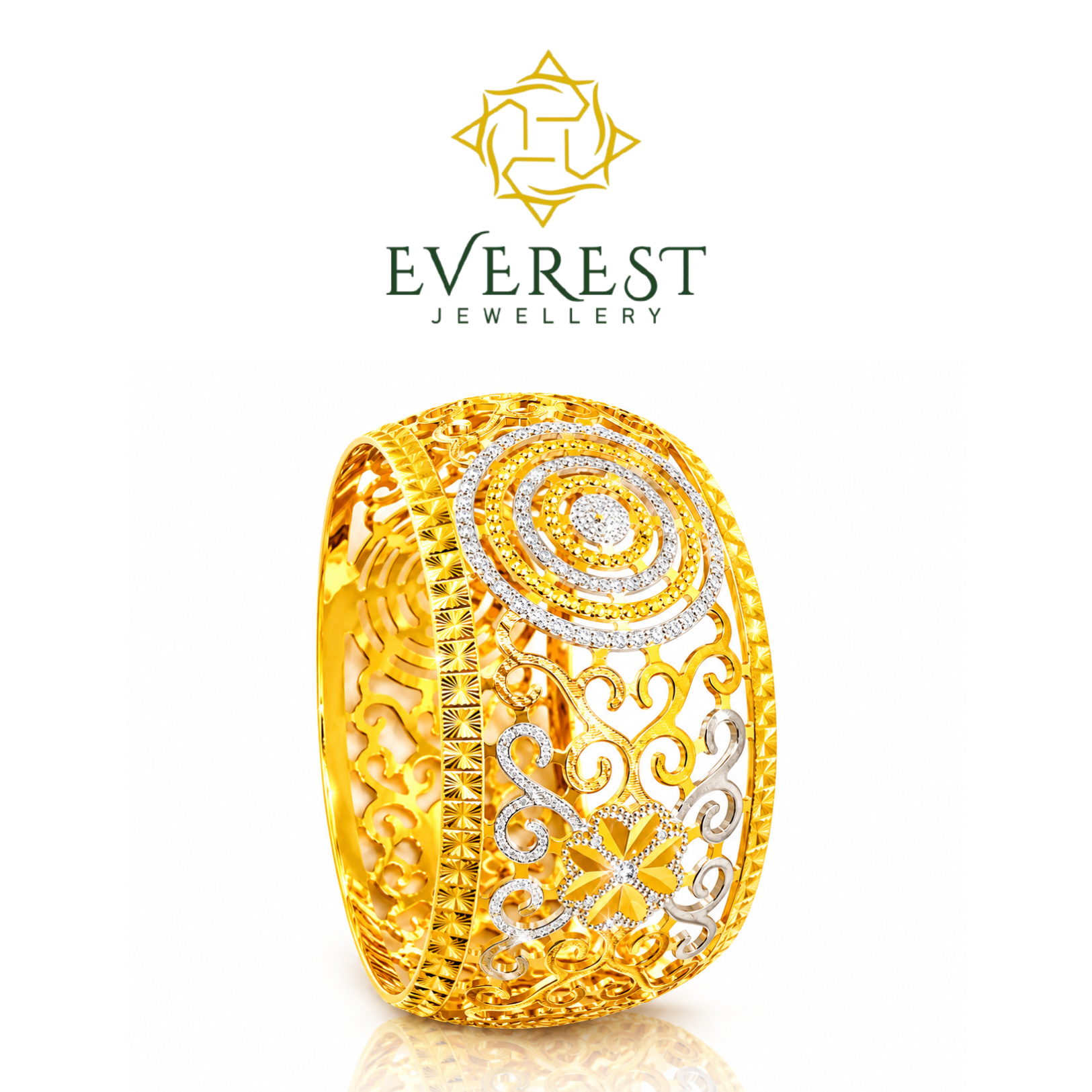 3C Circle Flower Bangle