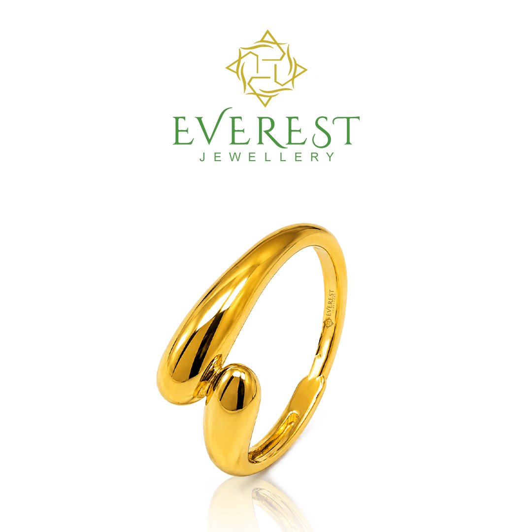 916 Yellow Gold Plain Snake Head Ring