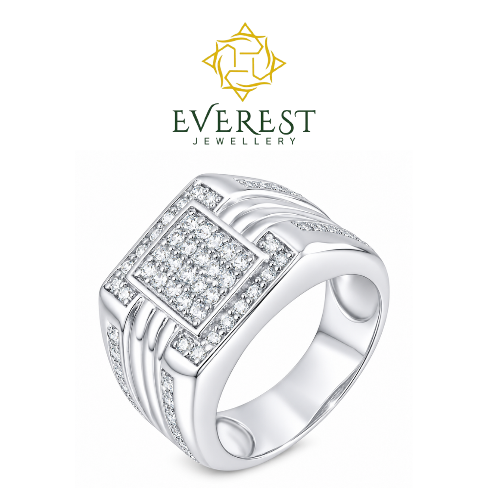 brilliant CZ Pavé Men’s Ring