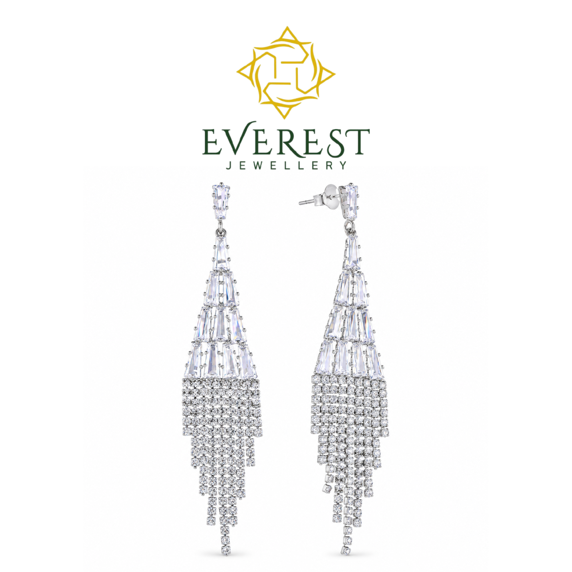 Cascading Diamond Chandelier Earrings(G)
