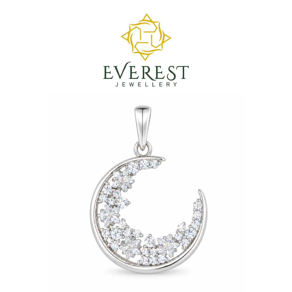 Crescent Moon Diamond Pendant(G)