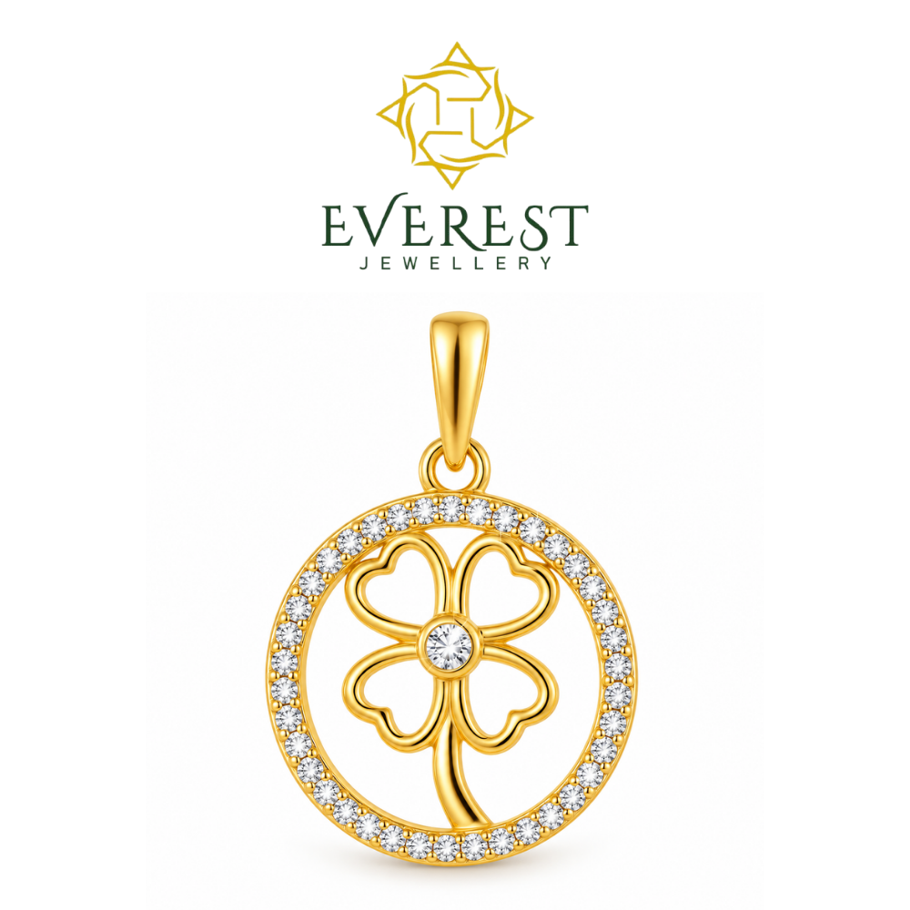 Diamond Clover Medallion Pendant(G)