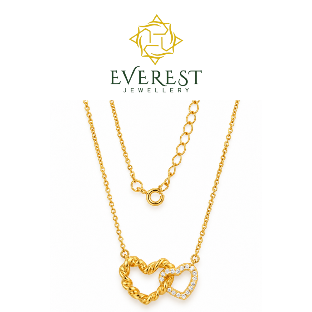 Interlocking Double Heart Necklace
