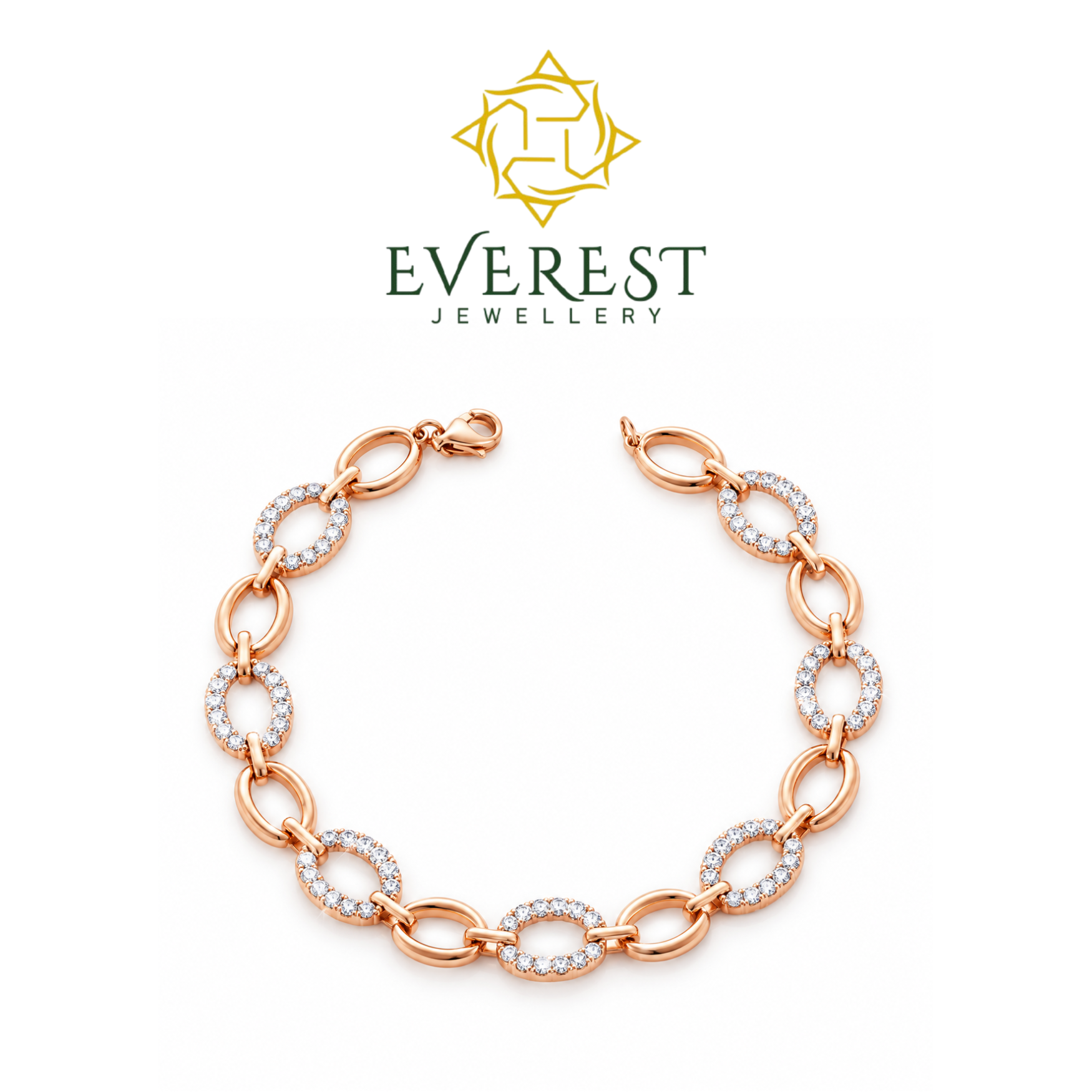 Oval Link Diamond Bracelet(G)