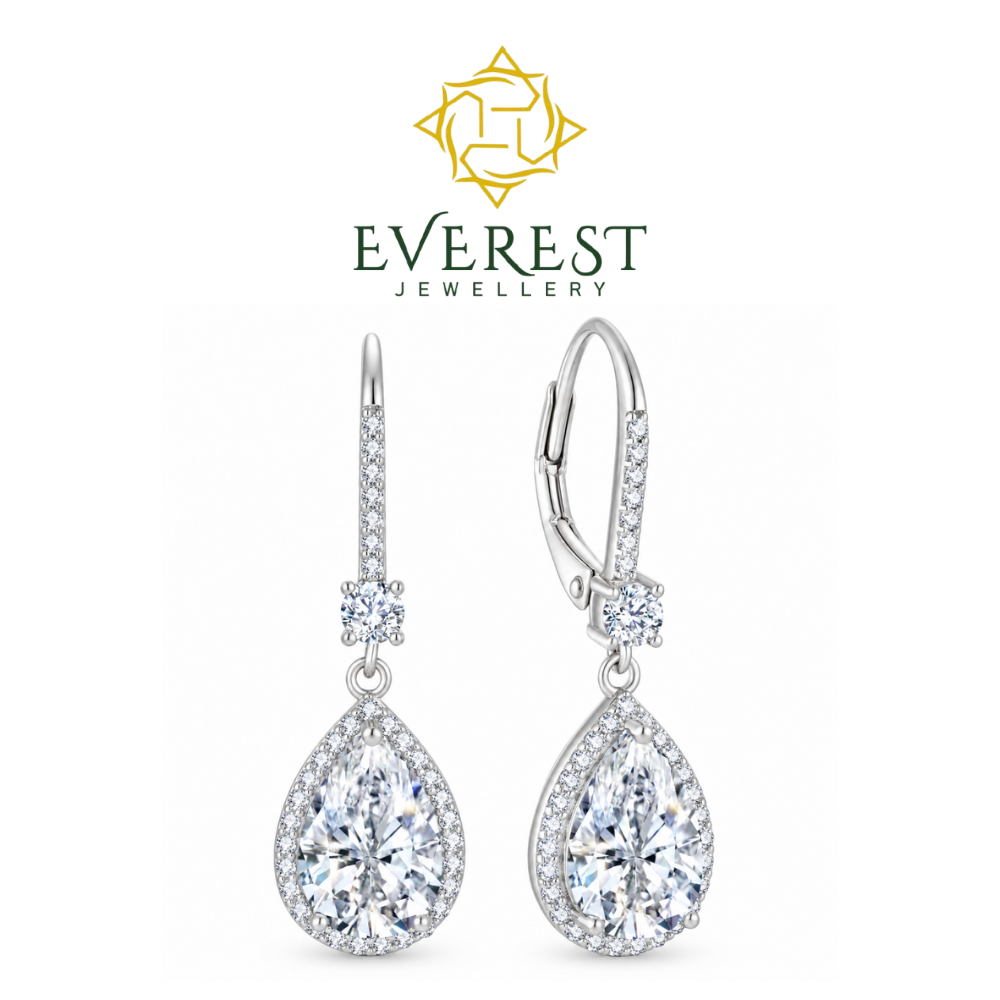 Pear-Cut brilliant CZ Drop Earrings