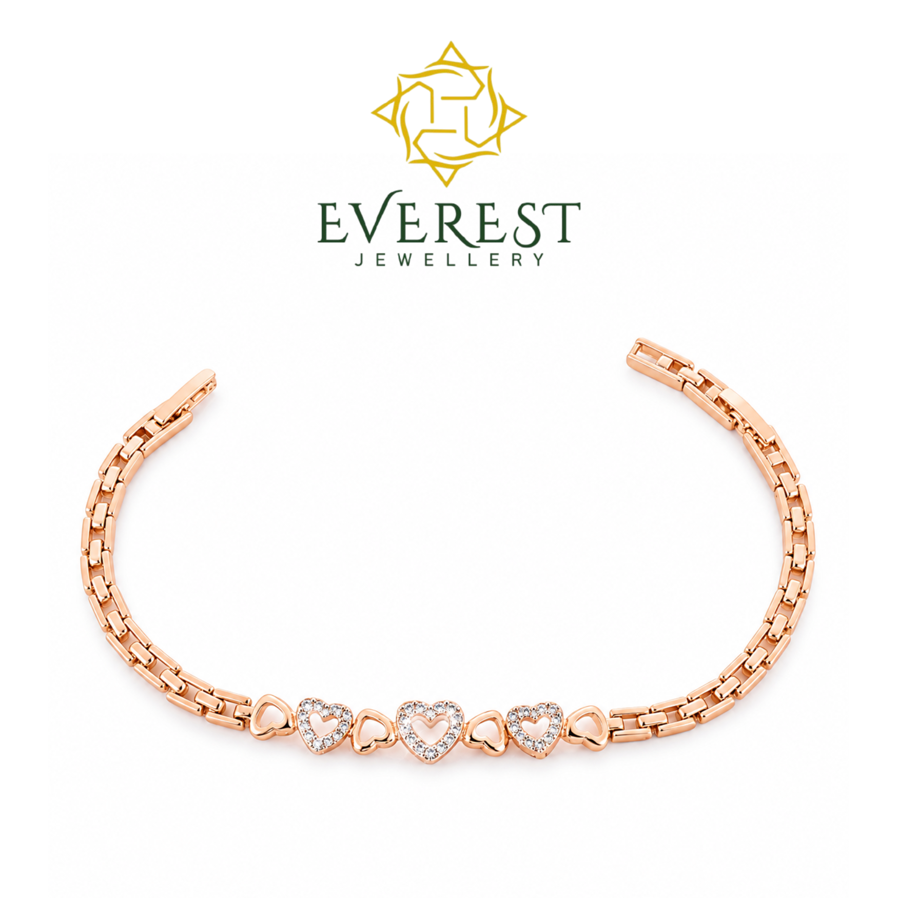 Triple Heart Diamond Bracelet(G)