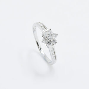 Flower + TD Diamond Ring
