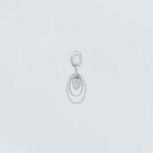 18KW Oval In Oval Diamond Pendant