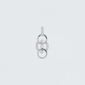 18KW Tri Circle Diamond Pendant