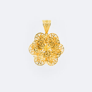 1C Circle Petal Flower Pendant