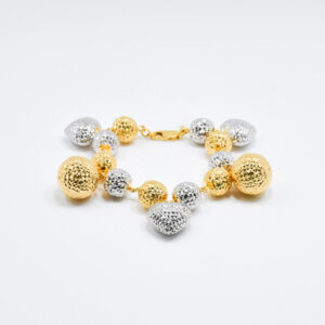 2C Ball Dia Cut Bracelet