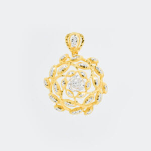 2C Laser Ball Circular Leaf Pendant (M)