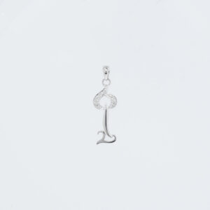 Oval Key Diamond Pendant