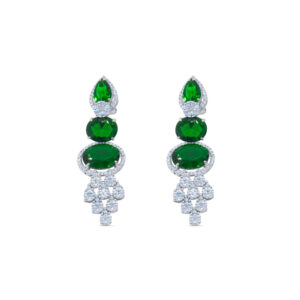 Silver Vantage Earring Jewellery Set With Zirconia & Semi-precious Stones