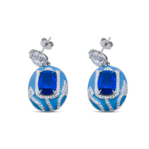 Silver Vantage Earring Jewellery Set With Zirconia & Semi-precious Stones