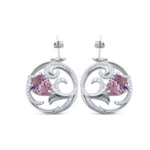 Silver Crystalise Earring Jewellery Set With Zirconia & Semi-precious Stones