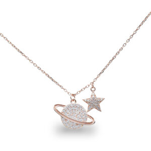 Chain with HQ Zircon Star & Planet