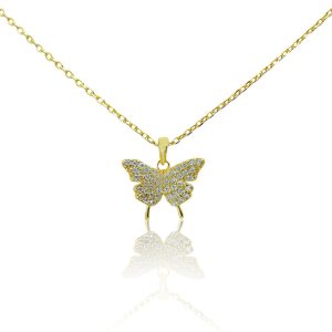 925 Silver Chain W HQ Iron Butterfly Pendant