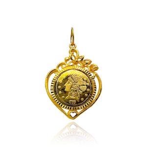 Heart Flower Pendant